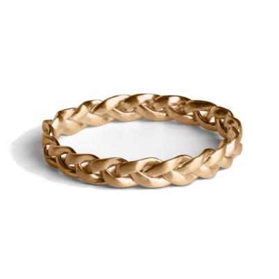 Jane Kønig Small Braided Ring Guld